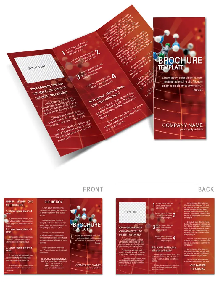 Molecular Engineering Brochure Template: Tri-Fold Design Print