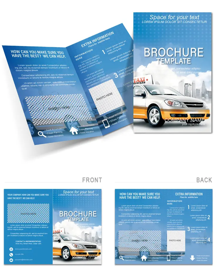 Taxi Service Brochure template