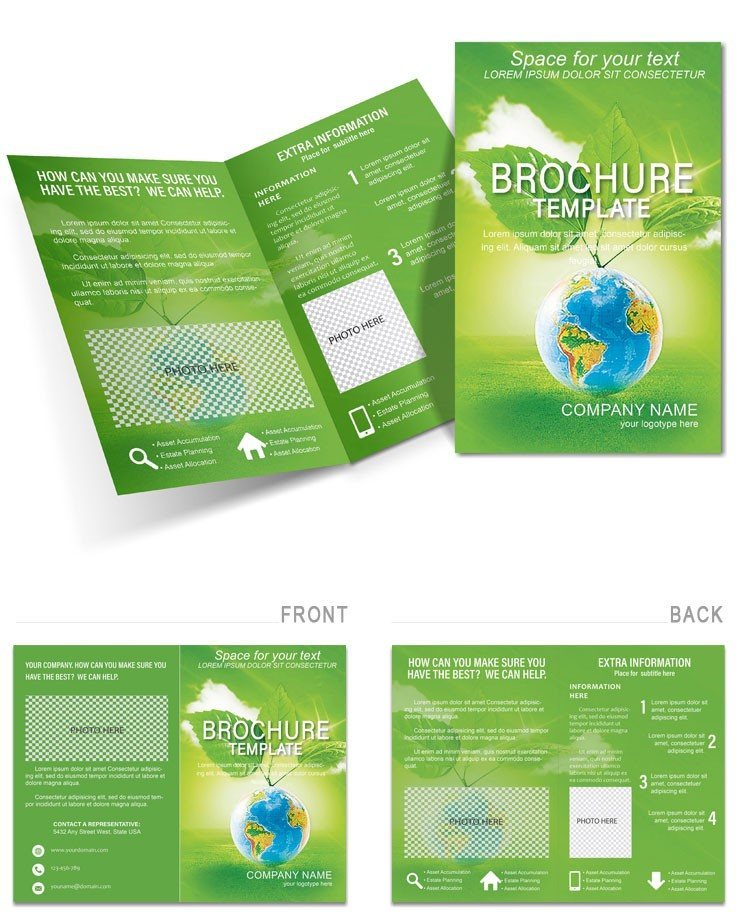 Eco-Friendly Earth Brochure Template - Half Fold Design