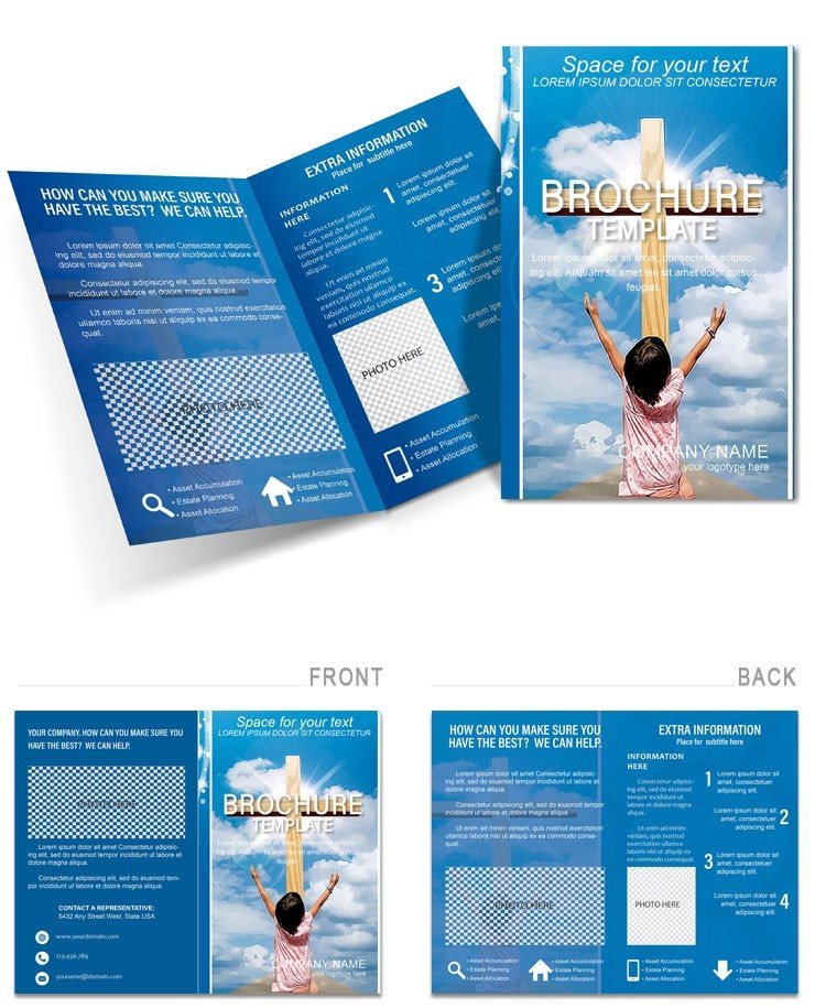 Faith and Prayer Child Brochure template