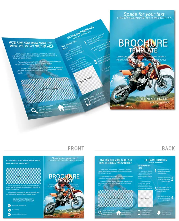 Motorcycle Track Brochure Template Design - Download Now