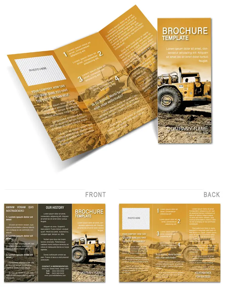 Excavators: Earthworks Brochure template
