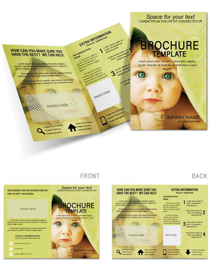 Baby Towel Brochure templates
