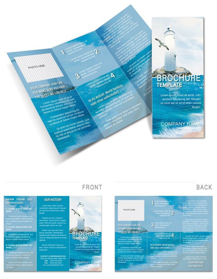 Sea and Lighthouse Brochure templates