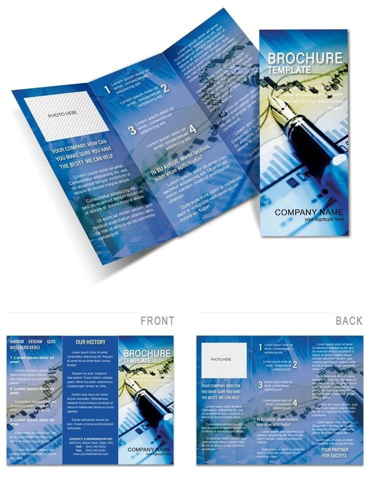Lessons of stock trading Brochure templates