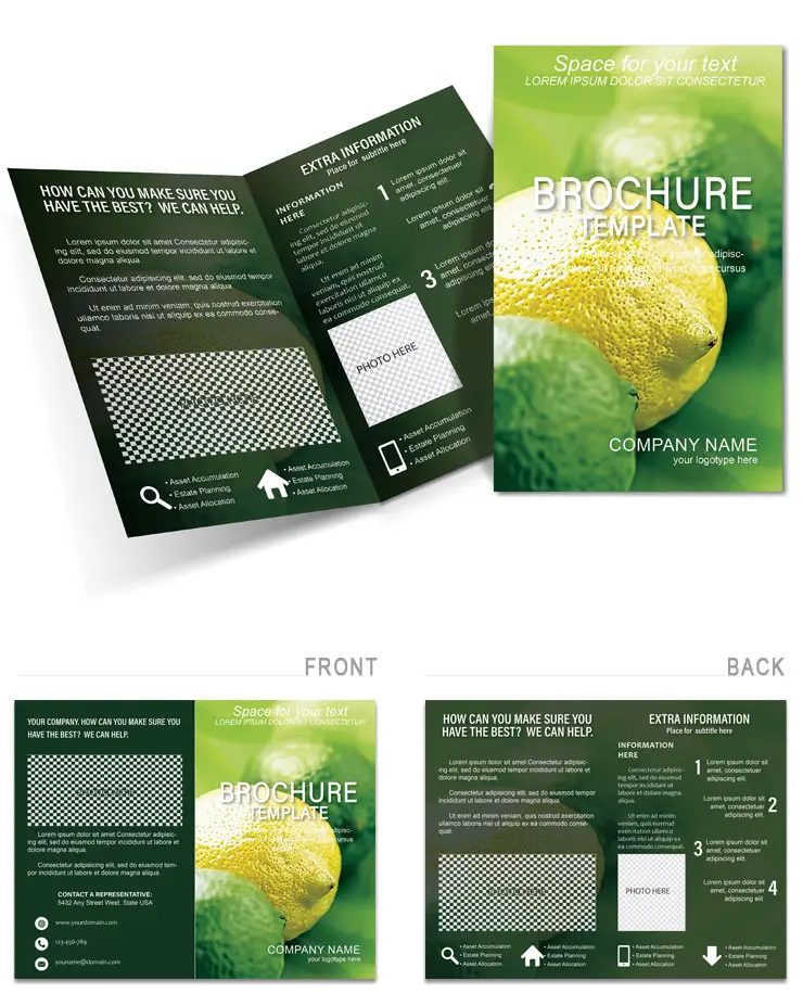 Correct Choice of Lemon Brochure template