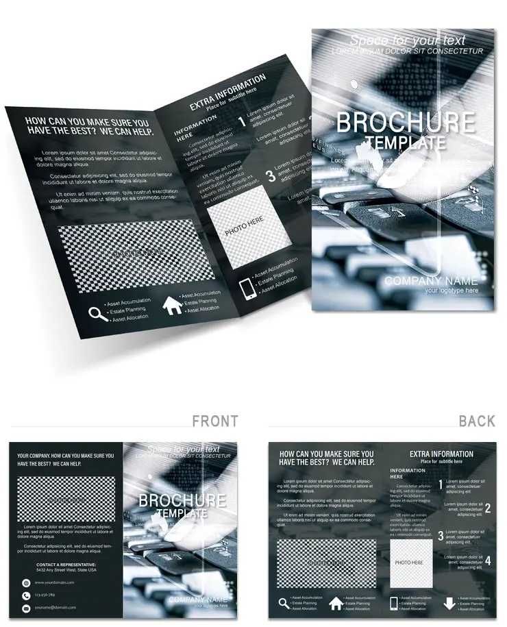 Typing on the Keyboard Brochure templates