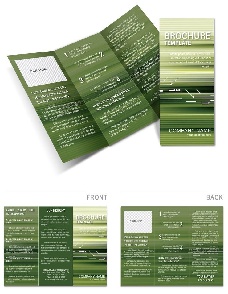 Green Linear Brochure templates