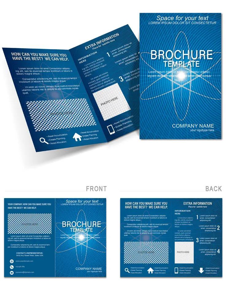 Modern Atom Brochure Template - Customizable Science Brochure Design