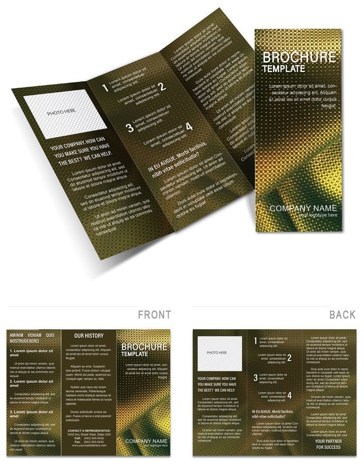 Green Metallic Cloth Brochure templates