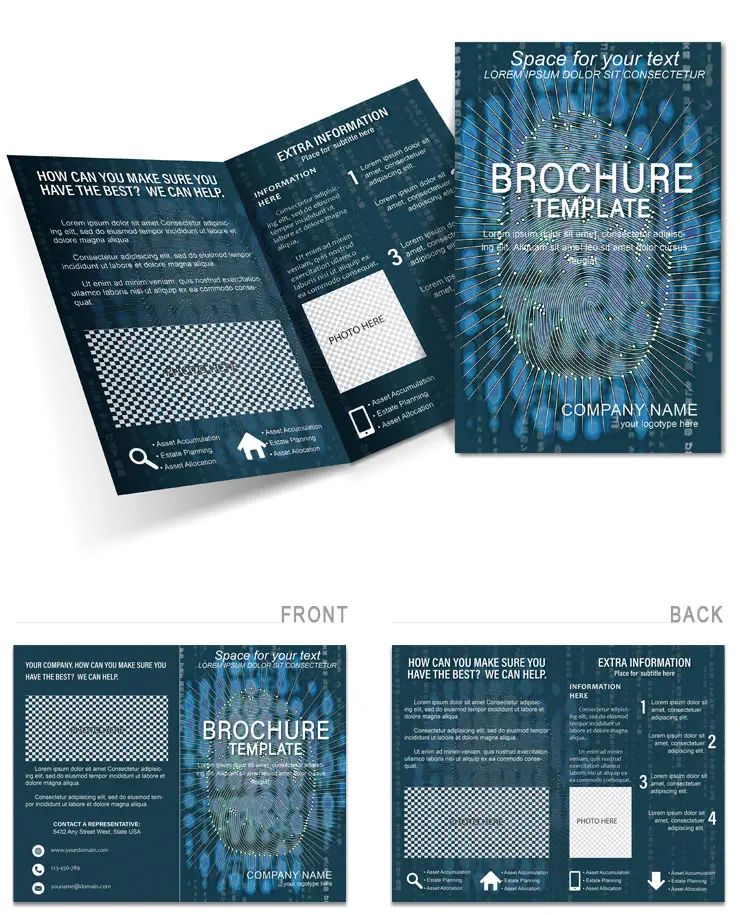 Code fingerprints Brochure templates