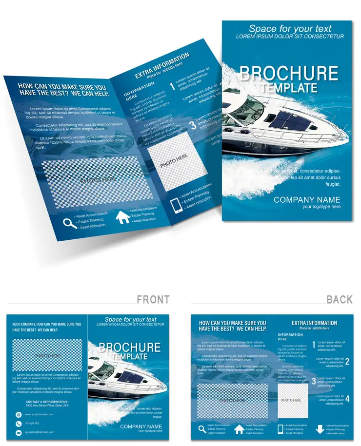 Motor Yacht Cruising Brochure template