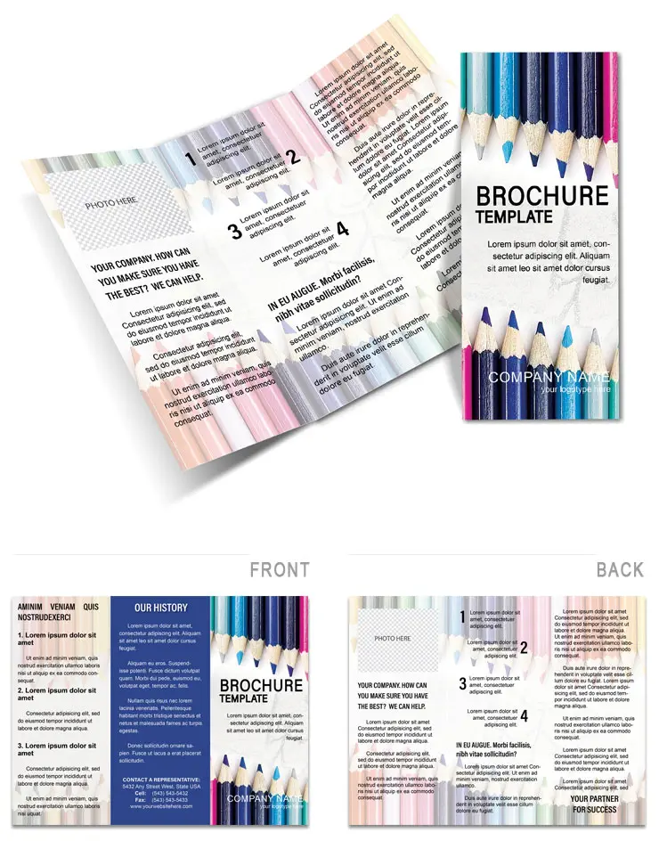Drawing Pencils Creativity Brochure Template | Print Design