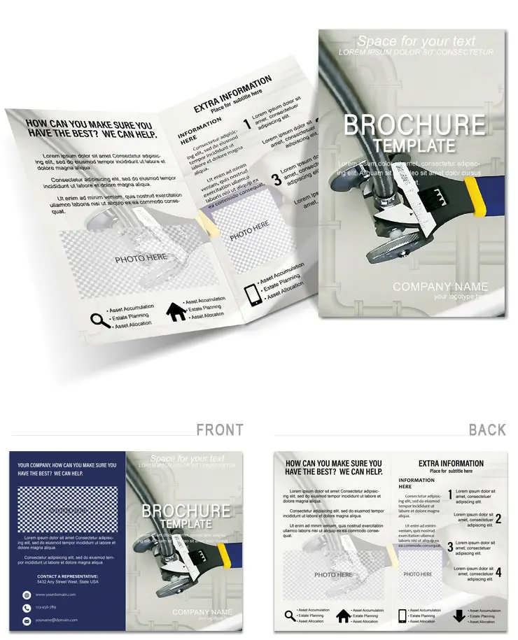 Plumbing Repairs Brochure design template