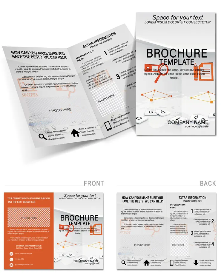 Organization of ecommerce Brochure design template