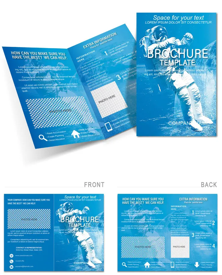 Flying in Space Brochure templates