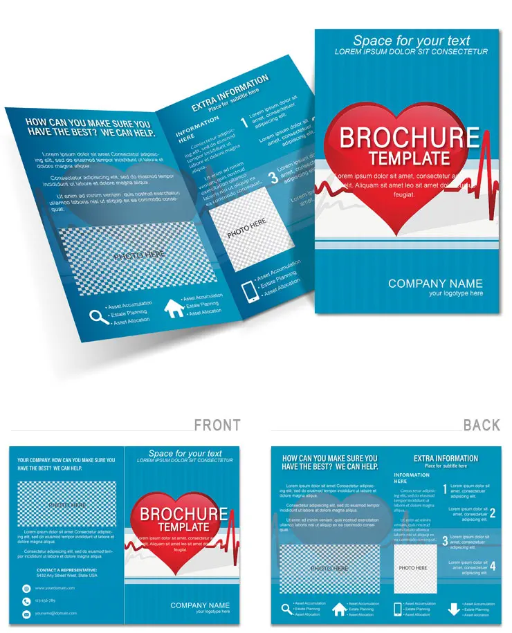 Heart Cardiogram Brochure Templates
