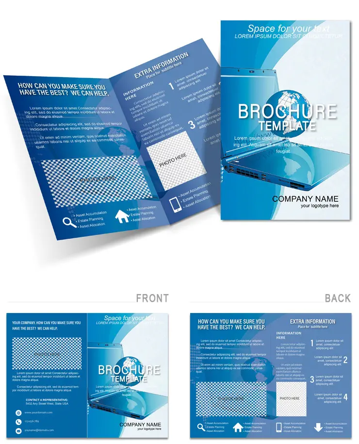 Computers with Access to Network Brochure Template - Download, Design, Print