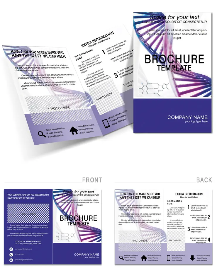 DNA, Genes, Chromosomes Brochure Template