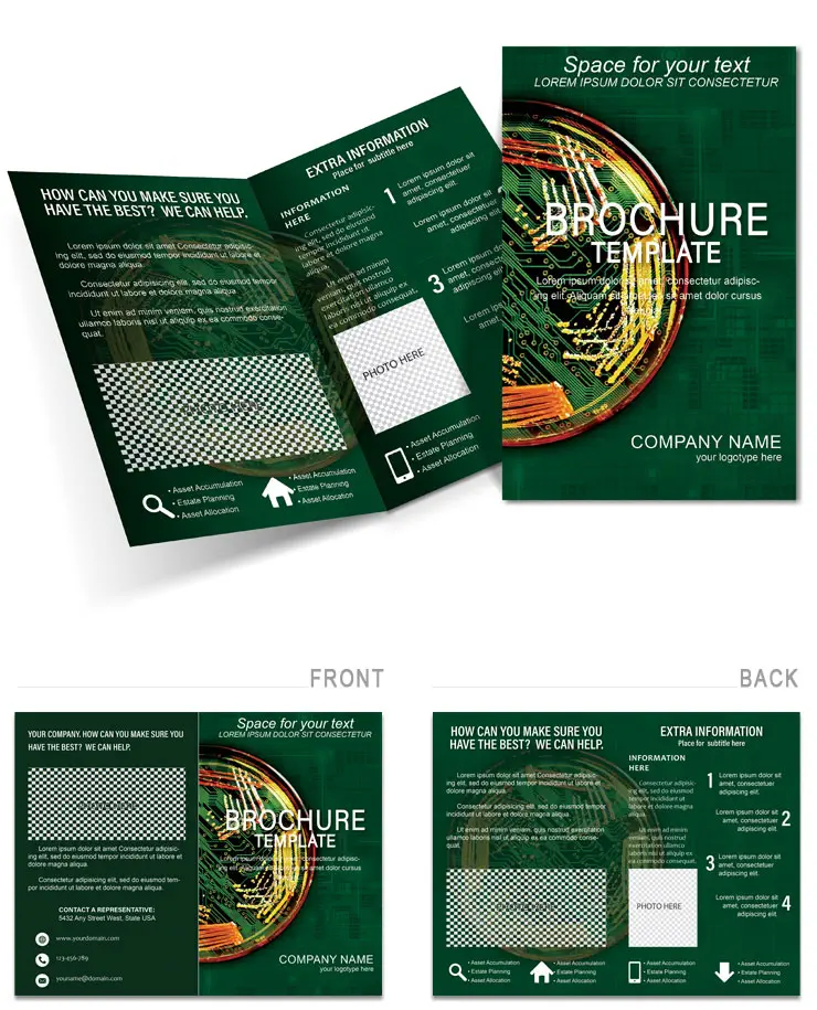 Miniature Schematic Brochure Design | Sleek and Modern Template
