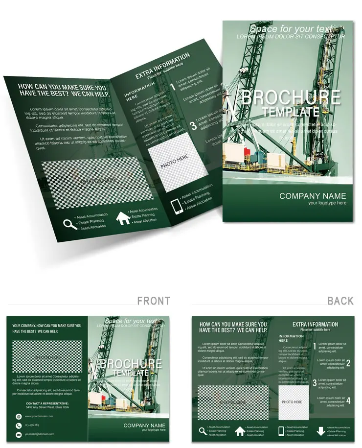 Oil Rig Crane Brochure Template | Download, Design, Print, Background