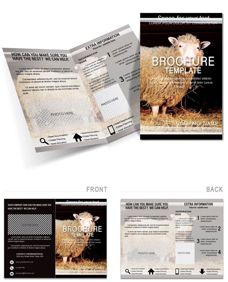 Sheep in Corral Brochure template