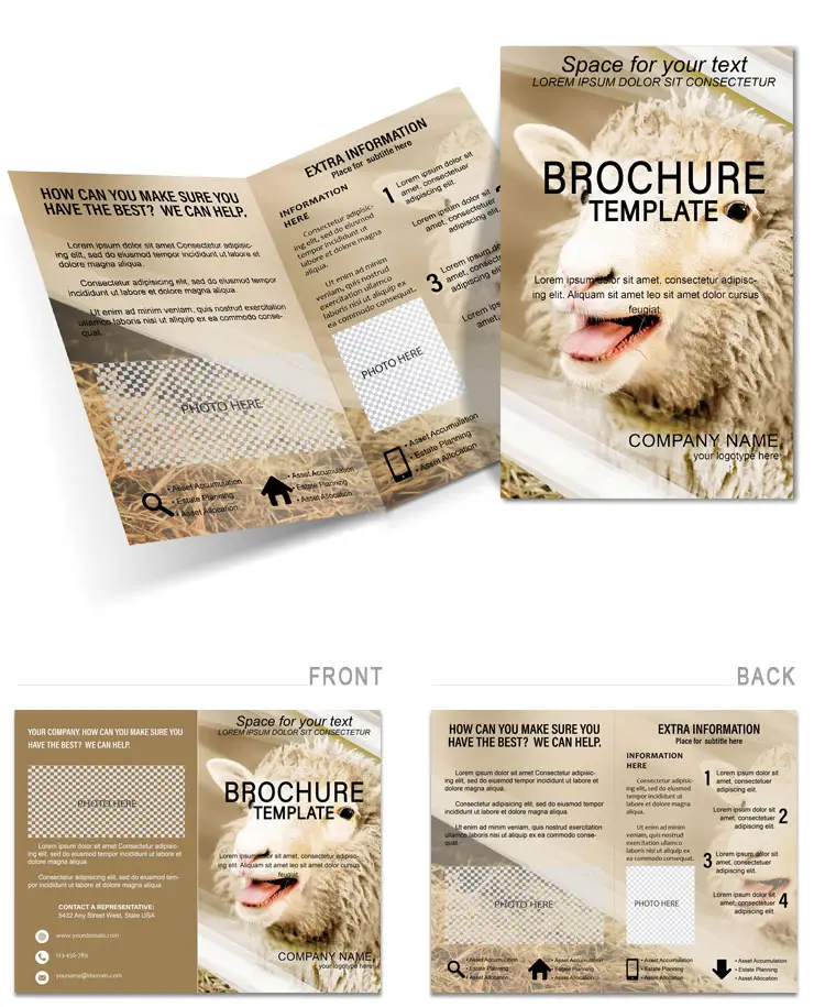 Agriculture : Sheep Breeding Brochure Templates
