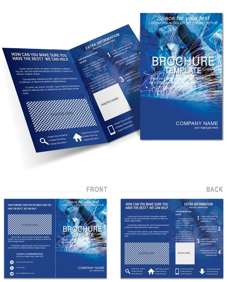 Professional Welding Brochure Template | Half Fold Design
