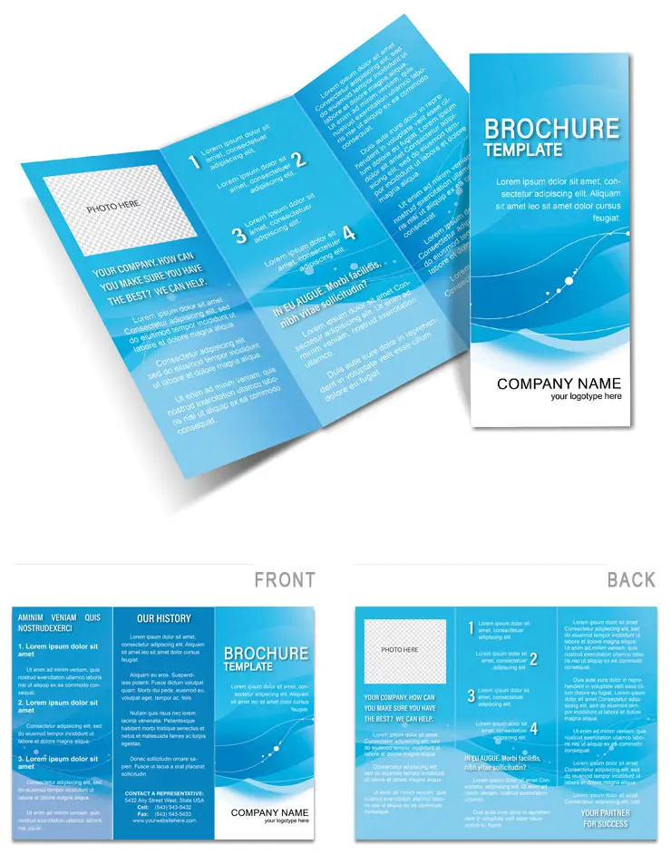 Azure Tri Fold Brochure Template