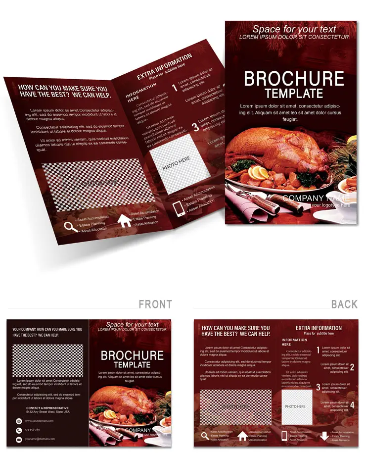 Thanksgiving Day Food Brochure templates