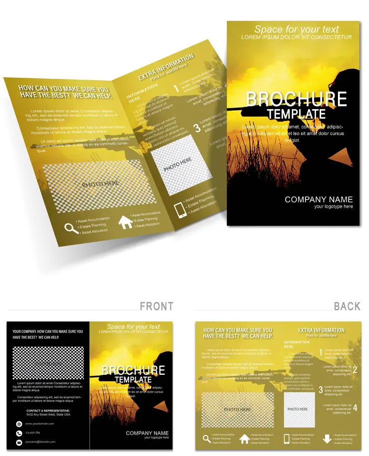 Shooter War Brochure design template