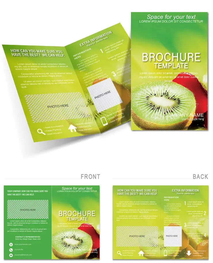 Kiwi Recipes for Home Cooks | Free Brochure Template Download