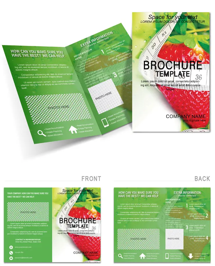 Strawberry for Weight Loss Brochure Template - Professional Design
