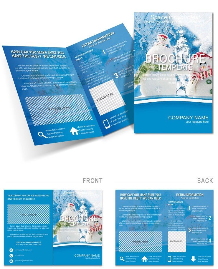 Three Snowmen Brochure templates