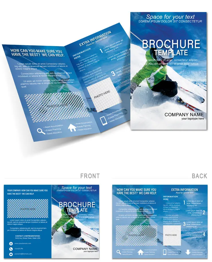 Free Downhill Skier Brochure templates