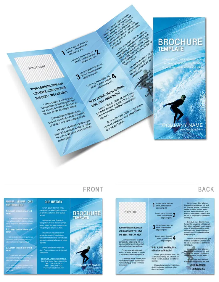 Surfing Brochures templates