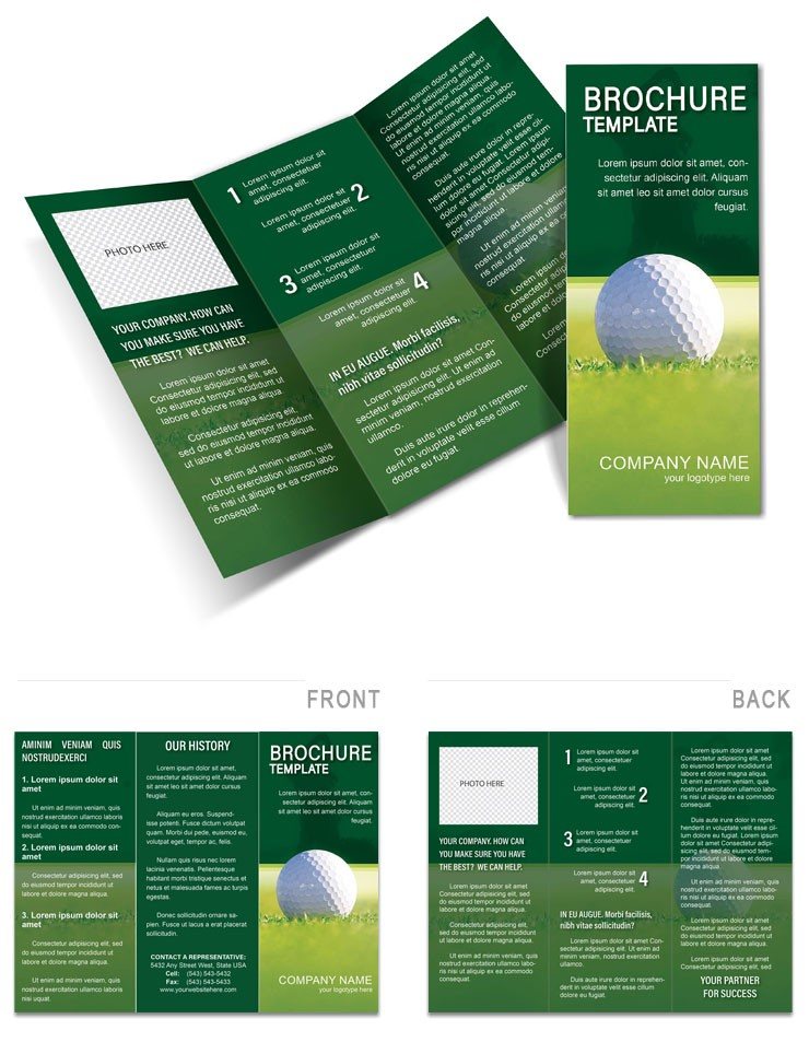 Sports Golf Courses Brochure template