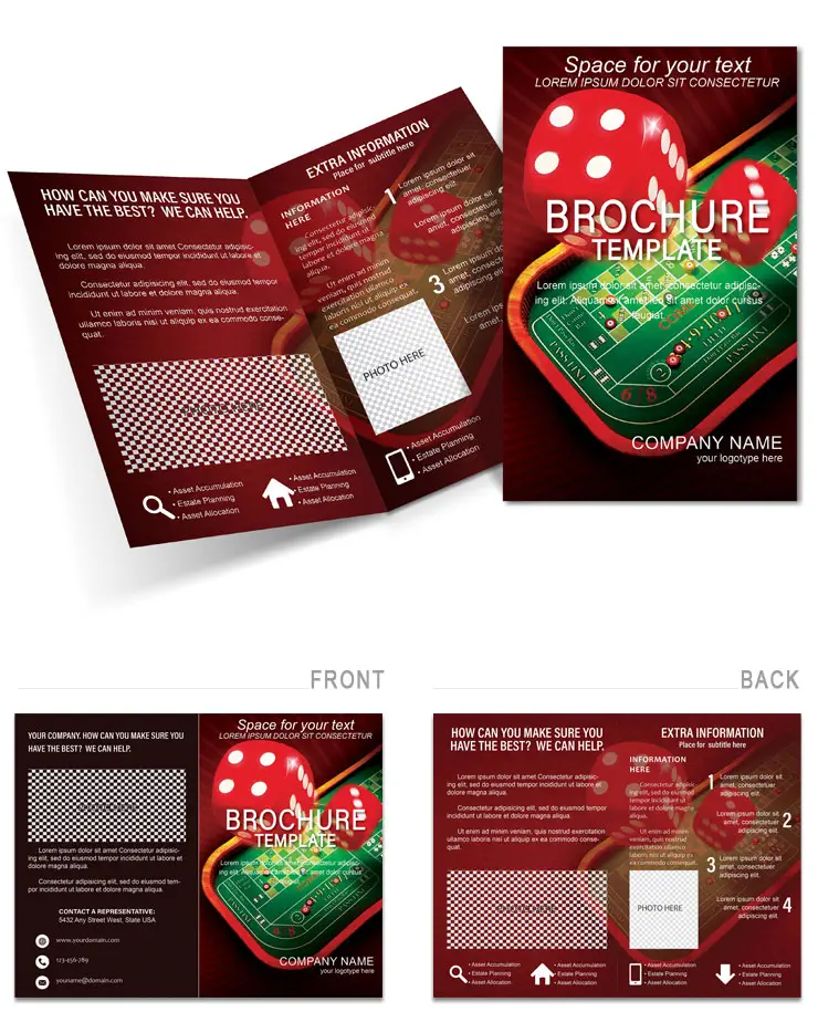 Casino Bones Art Brochures templates