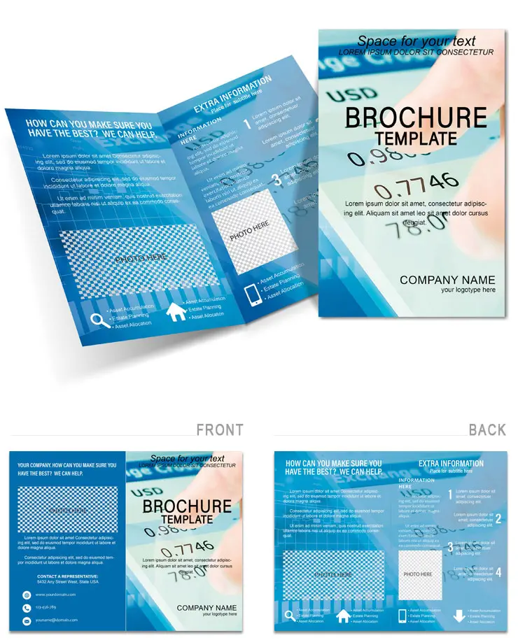 Forex Exchange Brochure design template
