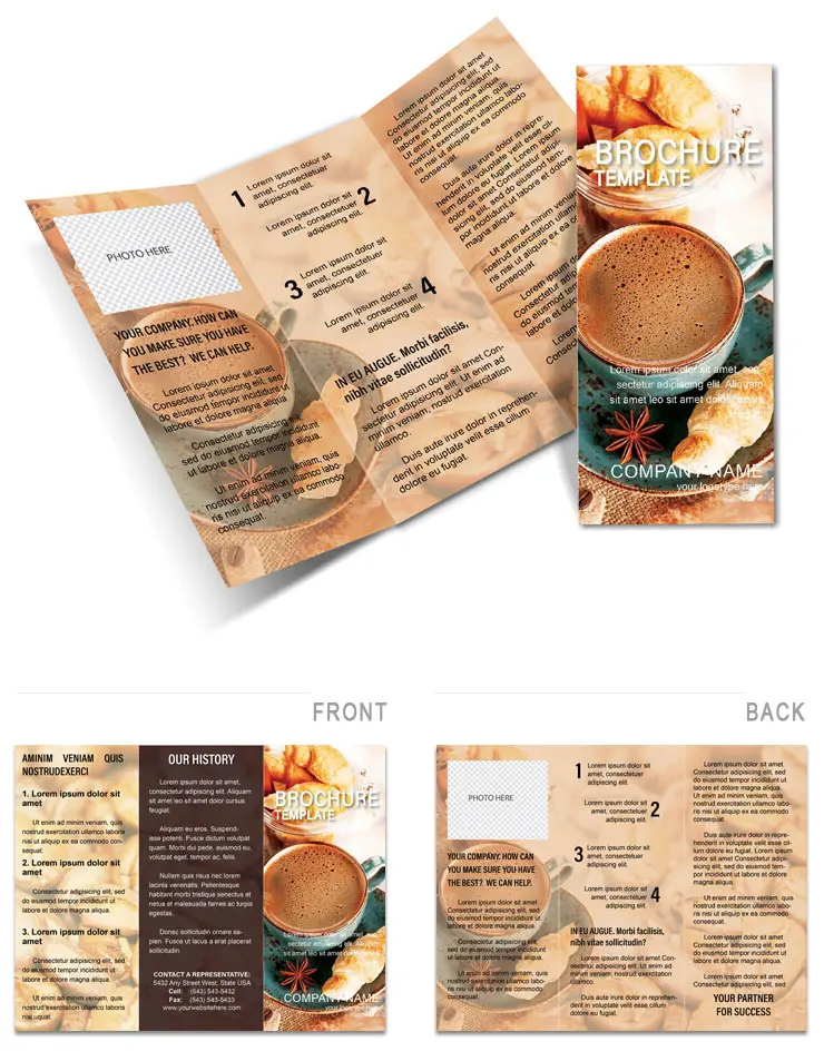 Food : Cup of Coffee for Dinner Brochures templates