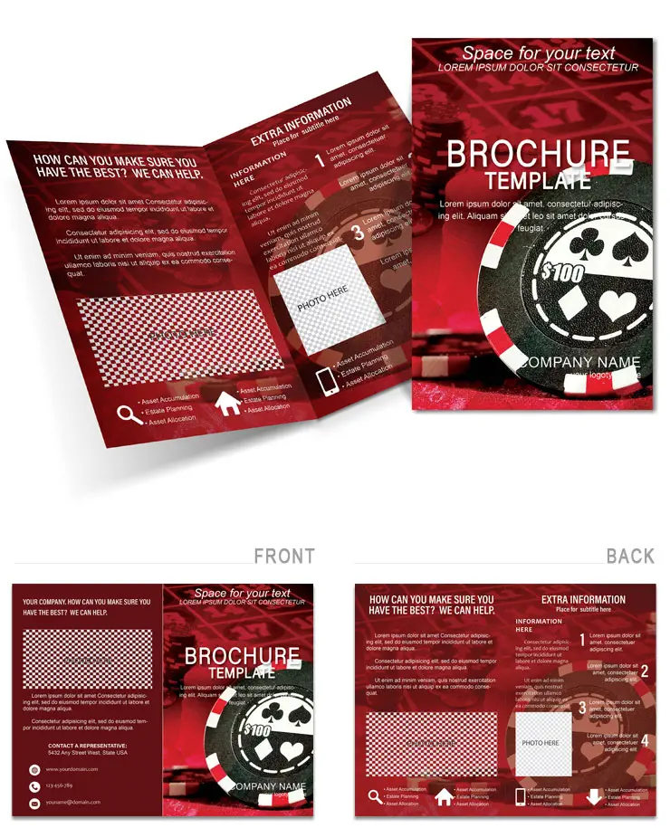 Casino Chips Art Brochure Template - Design and Print