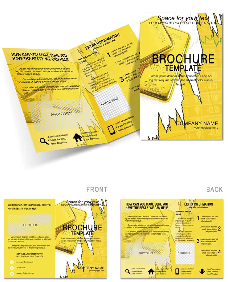 Bank Gold Price Brochures template