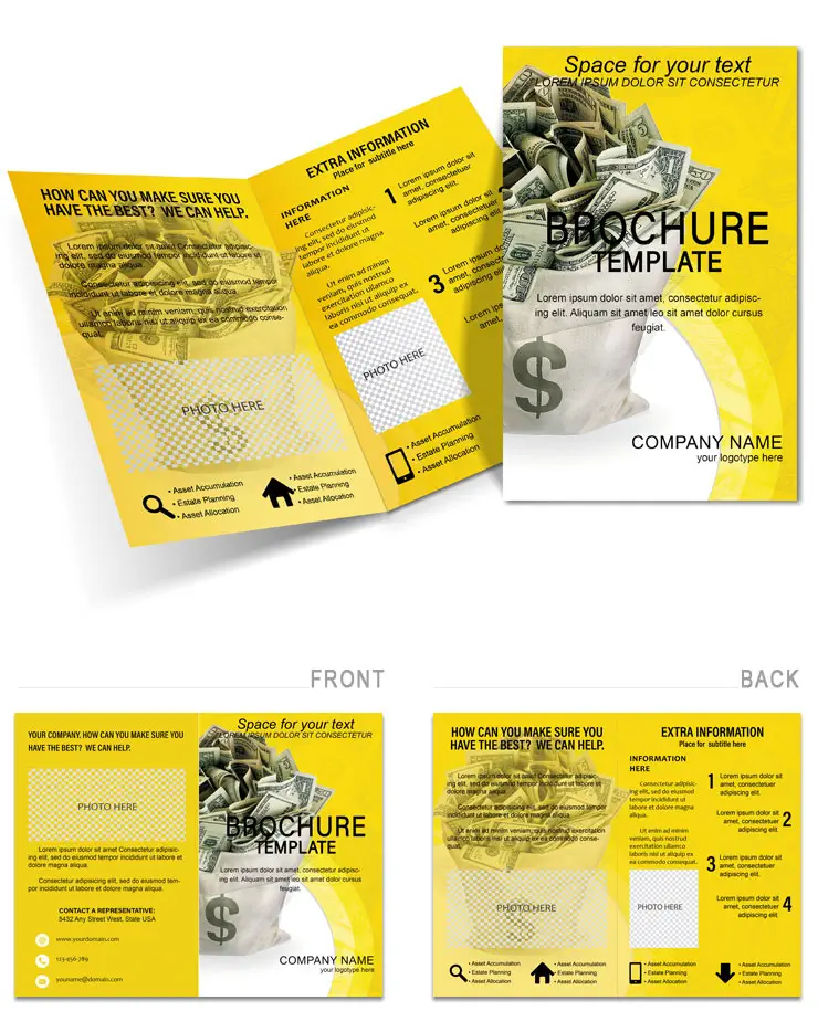 Bag of Money Brochure design template