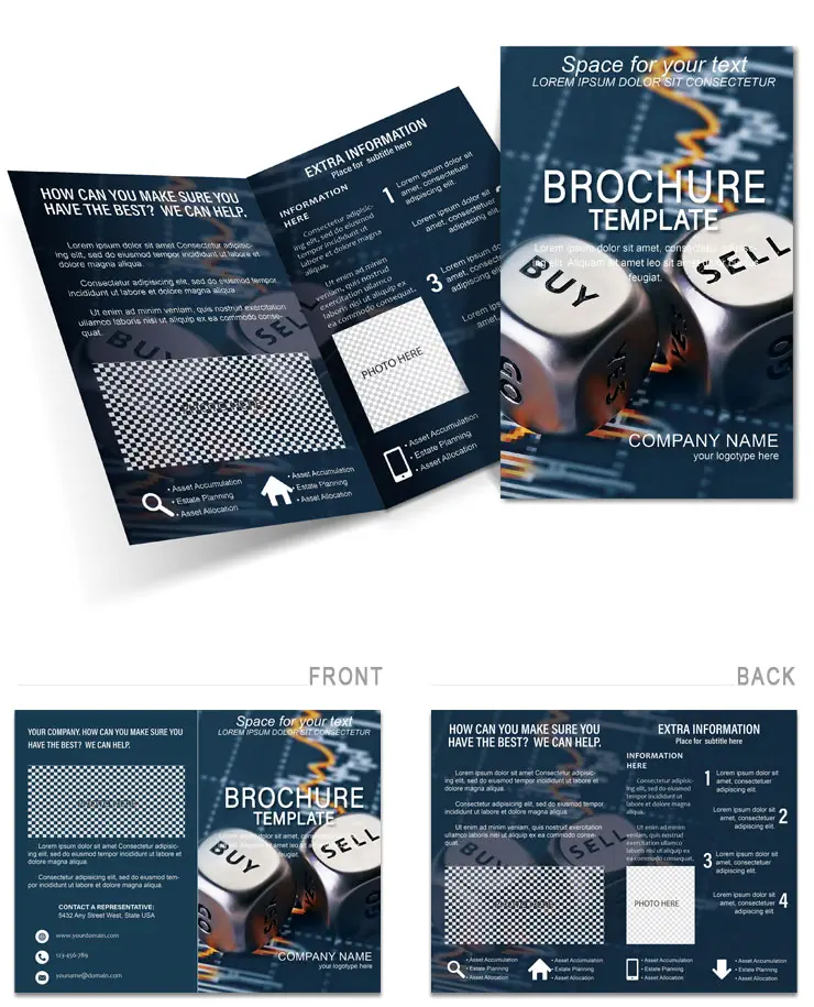 Half Fold Currency Exchange Brochure Template - Buy and Sell Currencies Design