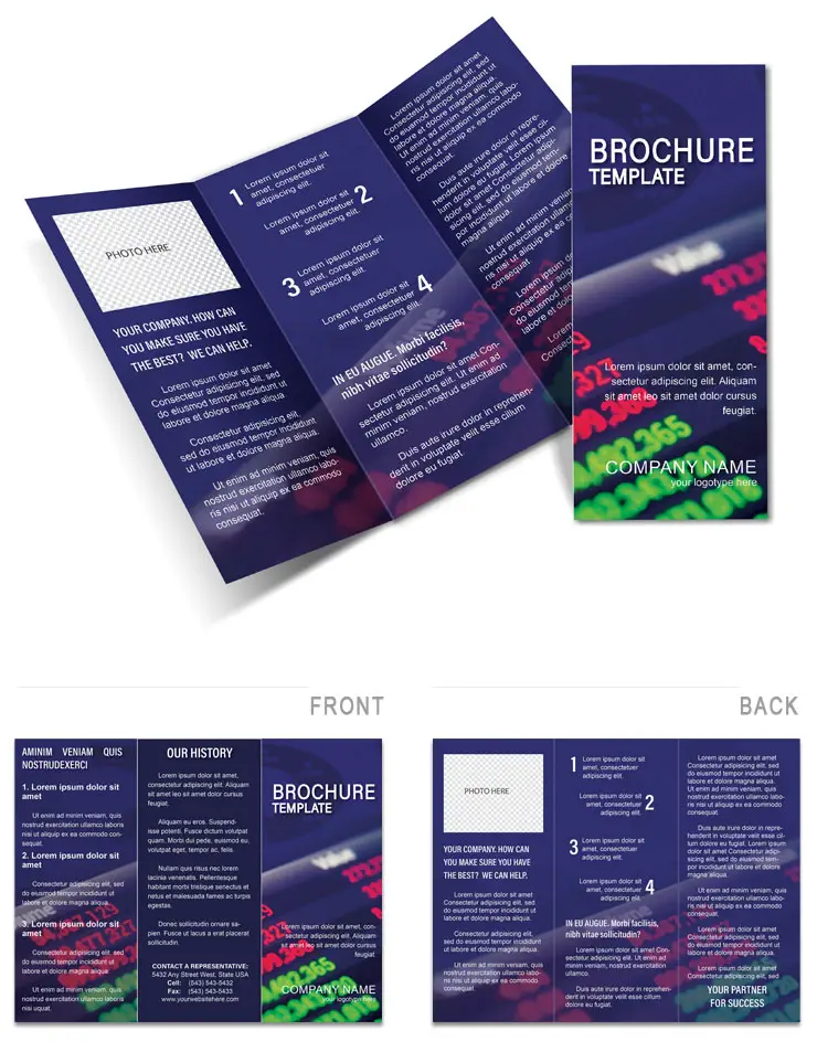 Financial Analysis Brochure Template - Tri Fold Design