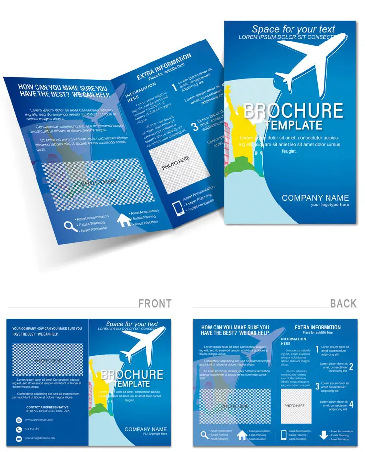 Tourist Flight Brochures templates