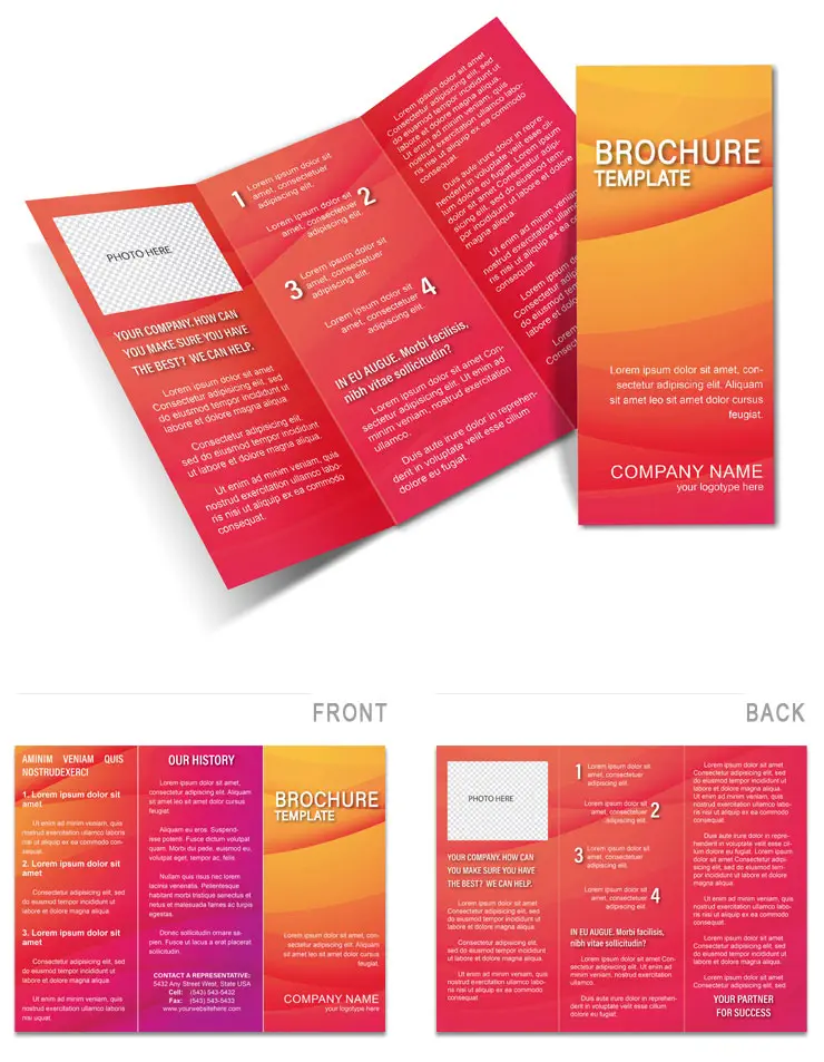 Abstract Background Red Professional Brochure Template For Stunning Designs
