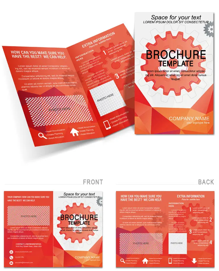 Development Cycle Brochure Template Design with Background