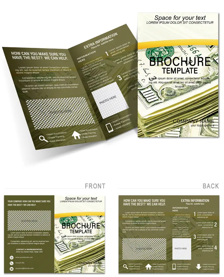 Dollars Money Brochures templates