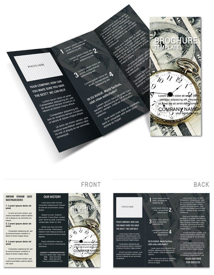 Good Time Become Rich Brochures templates
